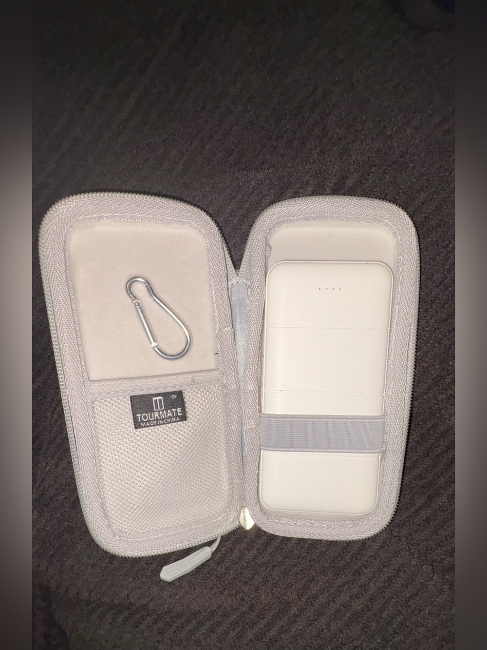 NEW White Portable Power Bank with Protective Hard Shell Case